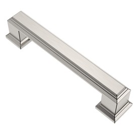 Alzassbg 6 Pack Brushed Satin Nickel Cabinet Pulls, 3-3/4 Inch(96mm) Hole Center Cabinet Handles Kitchen Pulls for Cabinets and Drawer AL3071SN