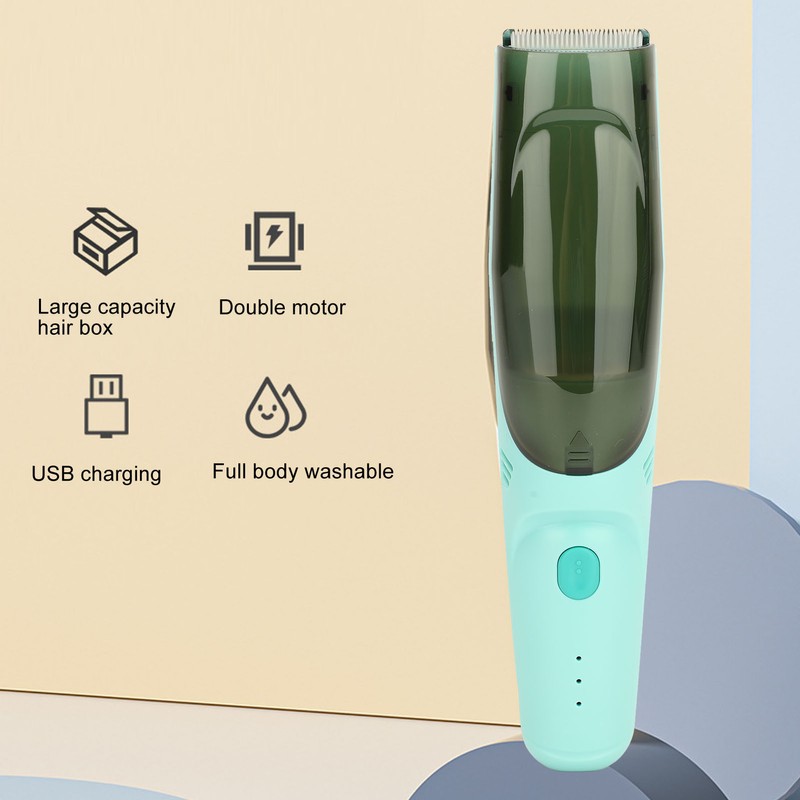 Baby Hair Clipper Waterproof Low Noise Rechargeable Vacuum Hair Cutting