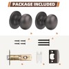 GOBEKOR 8 Pack Oil Rubbed Bronze Passage Door Knobs Round