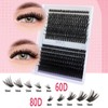Cluster Lashes D Curl Fluffy Individual Eyelashes Lash Extension Kit