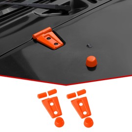 JeCar JK Hood Hinge & Bumper Stop Covers Exterior Accessories Compatible with Jeep Wrangler JK JKU 2007-2018, Orange