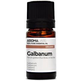 BIO - Galbanum Essential Oil - 5mL - 100% Pure, Natural, Chemotyped and AB/Cosmos Certified - AROMA LABS (French Brand)