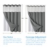 VANZAVANZU Hookless Shower Curtain with Mesh Top and Snap in