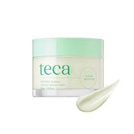 Tecateca Calming Capsule Cream 50ml, Popping TECA Capsules with Centella Asiatica Extract, Panthenol & Triple Hyaluronic Acid for Soothing, Hydration & Sensitive Skin, Korean Skincare Moisturizer