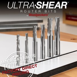 Ultra-Shear Phenolic Chip Breaker Router Bit, Super-C Solid Carbide, 3-Flute, Down Cut - 1/4" CD | 1/4" SH | 3/4" CL | 2-1/2" OL - US2075DPCB