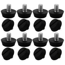 sourcingmap M6 x 10 x 20mm Furniture Glide Leveling Feet Adjustable Leveler Floor Protector for Chair Sofa Leg 16 Pack