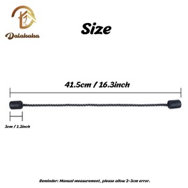 Dalababa Pack of 6 Magnetic Curtain Tiebacks, Curtain Holdbacks for Curtains, Curtain Buckle Curtain Holder Accessories for Home Decoration, Black