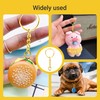 100Pcs Gold Keychain Ring Set,Splits Key Ring Hoops with Chain