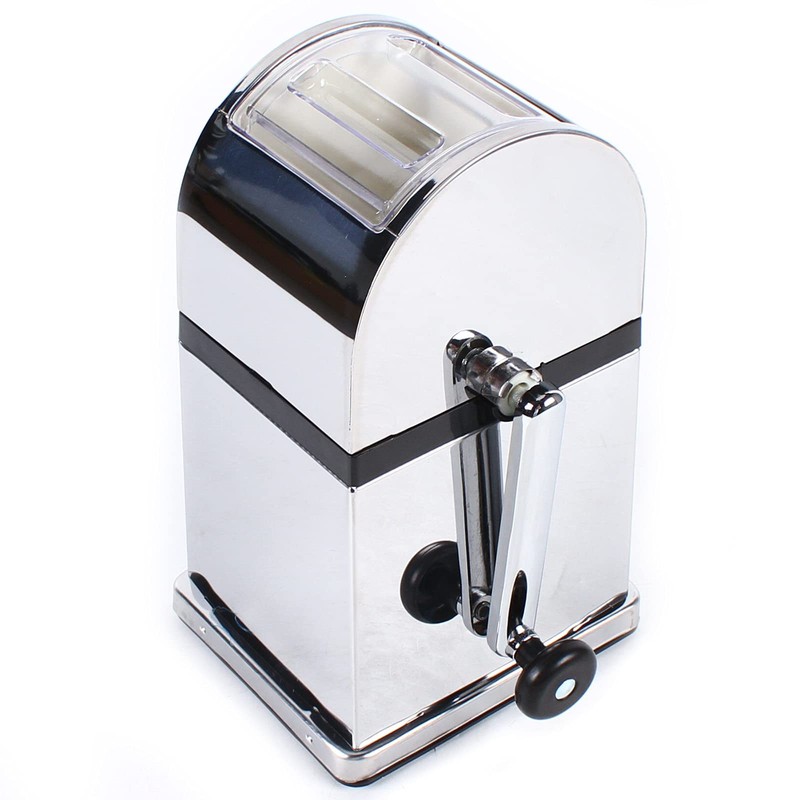 304 Stainless Steel Manual Ice Crusher Shaver Machine, Hand Crank