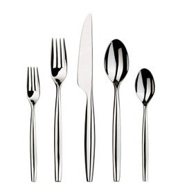Gourmet Settings 20-Piece Silverware Lance Collection Polished Stainless Steel Flatware Sets, Service for 4, Kitchen Cutlery Utensils Knife/Fork/Spoons, Dishwasher Safe