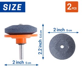 WISEPRO 2Pcs Lawn Mower Blade Sharpener, Heavy-Duty Universal Tool Sharpener for Rotary Lawn Mowers Spades,Hoes,Lawn Edgers Tool Garden Tools ＆ Compatible with Power Drill Hand Drill