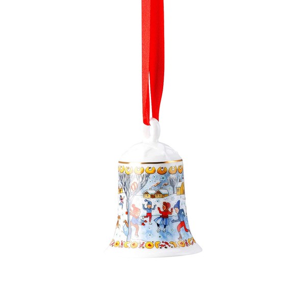 Hutschenreuther Christmas Bell 2018 Porcelain – Winter Joys Motif – OVP