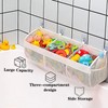Buudreza Bath Toy Storage, Bath Toy Organiser with 3 Compartments