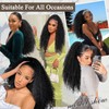 CHRSHN Black Drawstring Ponytail Extension Long Kinky Curly Pony Tails