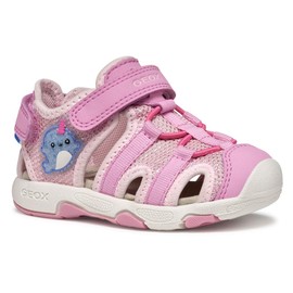 Geox Girls' B Multy Girl Sandal, Dk Pink