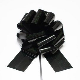 12 Inch Giant Large Pull Bows Big Glitter Metallic Bows, Great Gift Bows for appliances, Bikes, Table Decorations and Party Events. (Black)