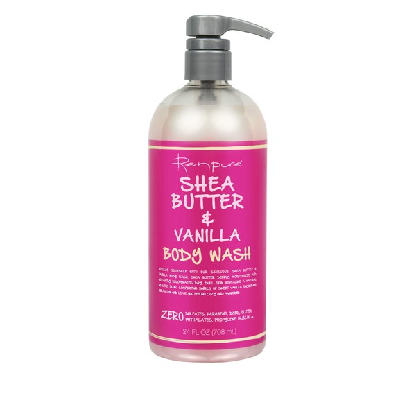 Renpure Body Wash Shea Butter & Vanilla Body Wash, 24 Ounces