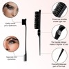 VIRAHYEM 5 Pcs Slick Back Hair Brush Set, Plastic Bristle