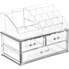Makeup Cosmetic Organizer Drawer. Cosmetic Display Cases with 16 Holders.