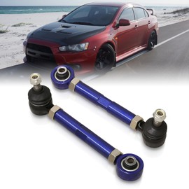 AJP Distributors JDM Rear Lower Suspension Adjustable Toe Control Arms Kit LCA Blue Compatible/Replacement For Lancer Evolution X EVO 10 2008 2009 2010 2011 2012 2013 2014 2015 08 09 10 11 12 13 14 15