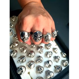 Unbranded 50 pcs Wholesale Mixed Lot Skull Men's Rings Biker Punk Ring