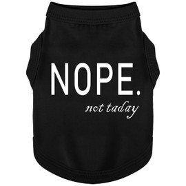 Discover Cozy Cotton Canine Wear: Soft, Lightweight, and Breathable Dog Shirt Vest with Eye-Catching Graphics(Nope not Today), Keeping Your Furry Friend Warm and Comfy! Black 3XL