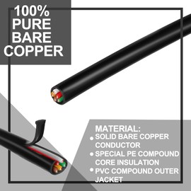 Hoolerry Solid Sprinkler System Wire 18 Gauge Irrigation Wire with UV Resistant PVC Jacket Sprinkler Cable for Underground Irrigation Field Central Control System 30v Ul Listed(18/5, 250 Ft)