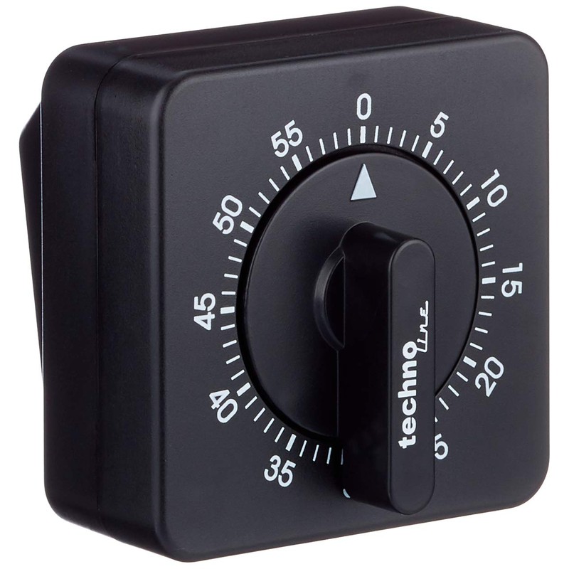 Technotrade Technoline KZW-Analogue Kitchen Timer, Black