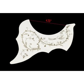mLaval Guitar parts Hummingbird Style Acoustic Guitar Pickguard Adhesive Back White