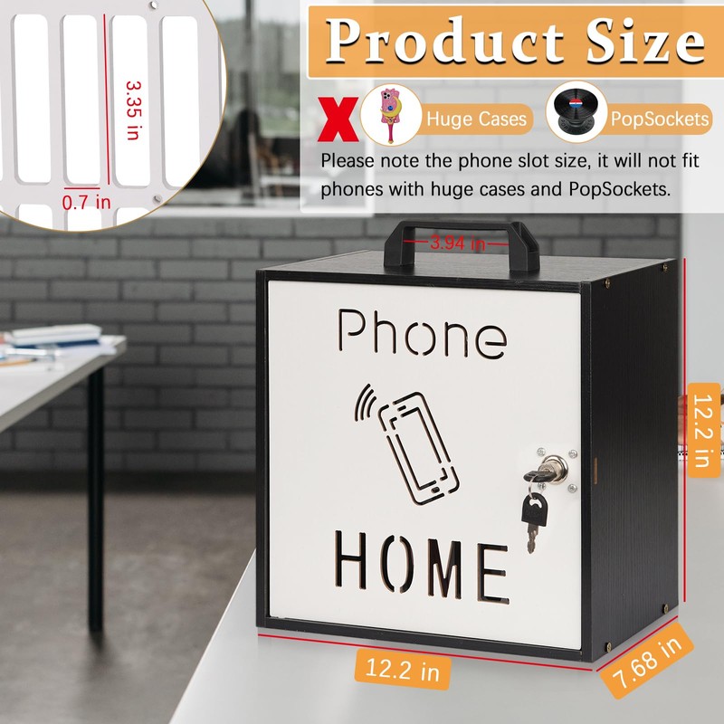 Lzttyee Cell Phone Holder Classroom 33 Slots Wooden Cell Phone