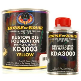 House of Kolor QUART KIT YELLOW Color KD3000 DTS Surfacer / Sealer w/ Hardener