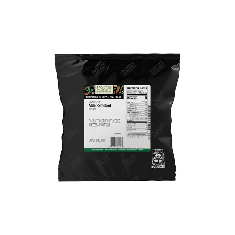 Frontier Co-op Salt, Alder Smoked, Coarse Grind | 1 lb.