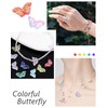 JELIEE 120pcs Butterfly Beads Butterfly Crystal Beads Bulk Butterfly Spacer