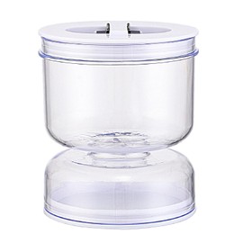 TARSHYRY 27oz Pickle Jar with Strainer Flip Leakproof Airtight Lid Hourglass Pickle Juice Separator Jar from Wet and Dry for Olives/Gherkins or Sliced Pickles (Regular)