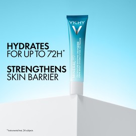 Vichy Minéral 89, 72 Hour Moisture Boosting Cream Fresh, With Pure Hyaluronic Acid and Minerals, OSMOSKIN Technology, Lightweight Formula, All Skin Types, Hypoallergenic, 40ml Tube