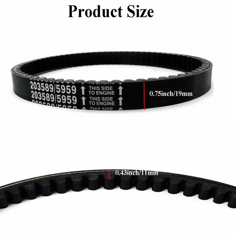 Go Kart KT196 Drive Belt Chikia Belt Replacement for Go
