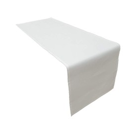 1 x table runner 45x150 cm in white (17,71 x 59,05 inch) 100% cotton 285 gr/qm. High quality. Lemos-Home.