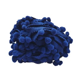 Pom Pom Trim 6 Yards 15mm Ball Fringe Trim for Sewing Accessory Decoration DIY Crafts(Navy Blue, 2301)