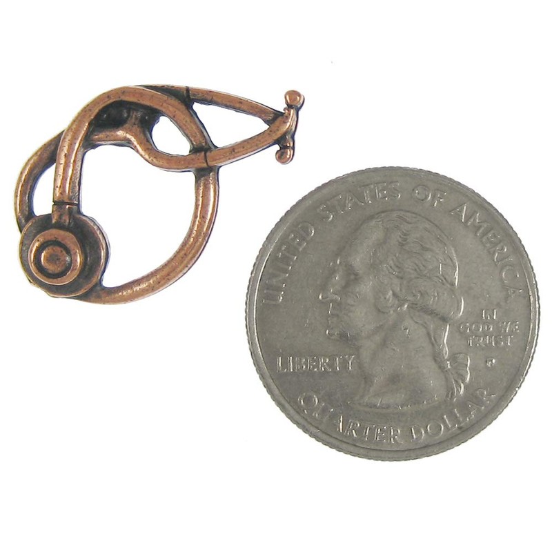 Jim Clift Design Stethoscope Copper Lapel Pin - 10 Count