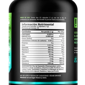 Vsion Blend de 90 Cápsulas. Ingredientes naturales: Camomila, Vitamina C, E y A, Zinc, Cobre Luteína y Zeaxantina. Vsion Blend B Life.