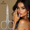 Curved Nail Scissors, Stainless Steel Manicure Scissors, Small Eyebrow –