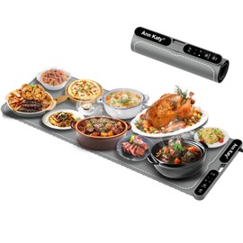 Ann Katy Food Warming Mat for Food XXXL 39"x15" 550W,Portable Electric Warming Tray for Buffets Party Chafing Dishes,Fast Full-Surface Heating Pads with 7 Level Temp 8 Hour Timer&Child Safety Lock