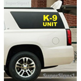 Yellow K-9 Unit Decal Set Police Dog Sticker k9 Police Car Truck Van SUV