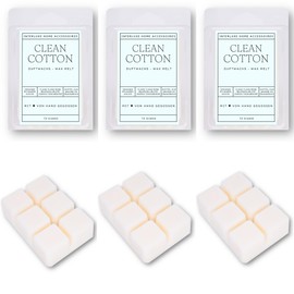 Interluxe Set of 3 Scented Wax Melt Clean Cotton Scented Wax Melt Scented Wax