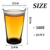 TOBEFORT Beer Pint Glasses 16 oz – Set of 10,
