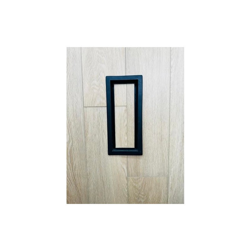4x10 Metal Aria Floor Register Matte Black, Air Vent, Flush
