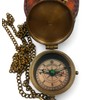 KHUMYAYAD Brass Pocket Compass Handmade Full Function Antique Nautical Compass