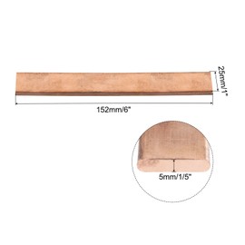 sourcing map 1Pcs 6" x 1" Copper Flat Bar,1/5" Thickness Copper Bar Stock for Grounding Systems Architectural Projects
