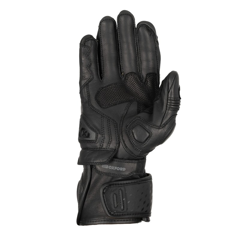 Oxford Nexus Men's Leather Motorcycle Glove, Stealth Black, L