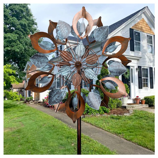 Wind Spinners Outdoor, Garden Metal Large Wind Spinner & Sculptures 84 Inch, Kinetic Windmills for Yard Decor Birthday Gifts for Women